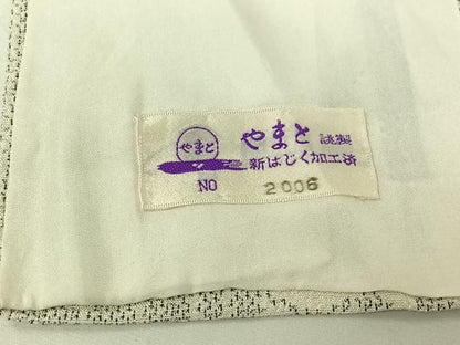 平和屋着物▽本塩沢　単衣　花間道　やまと誂製　正絹　逸品　AABH8529jh