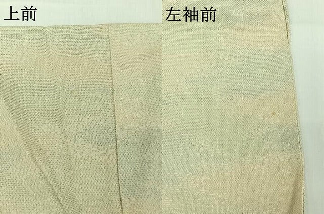 平和屋着物▽本塩沢　単衣　130亀甲　短冊花文　正絹　逸品　AABH8531jh