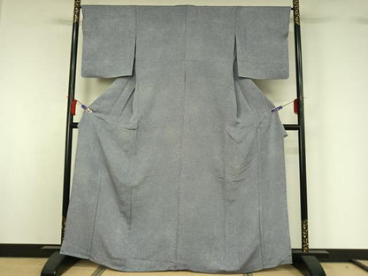 平和屋着物▽上質な小紋　単衣　霞文　正絹　逸品　AABH8534jh