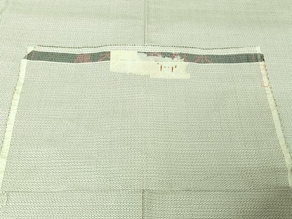 平和屋着物▽本場大島紬　白大島　単衣　100亀甲　総詰め　反端付き　正絹　逸品　AABH8536jh