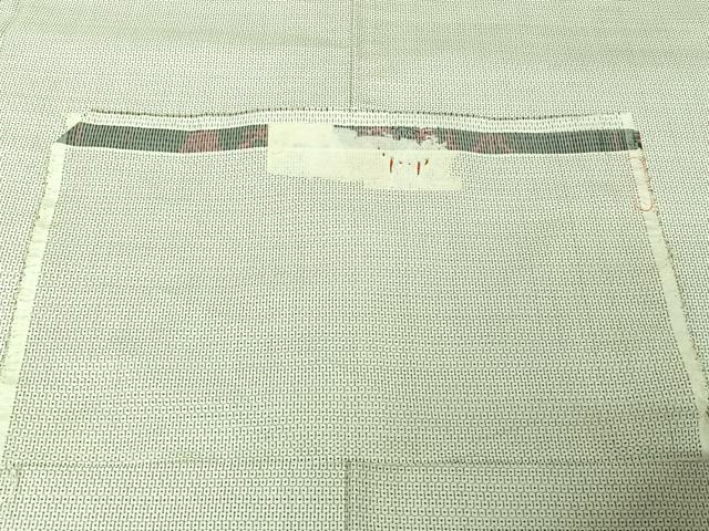平和屋着物▽本場大島紬　白大島　単衣　100亀甲　総詰め　反端付き　正絹　逸品　AABH8536jh