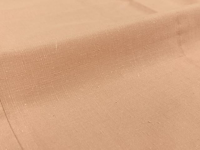 平和屋着物▽結城紬　単衣　撫子色　正絹　逸品　AABH8538jh