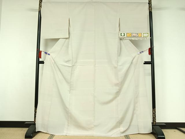 平和屋着物▽本塩沢　単衣　やまだ織　雪の中のきれ　110亀甲　横段文　証紙付き　正絹　逸品　AABH8543jh