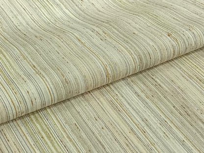 平和屋着物▽お召　ぜんまい　単衣　縞　正絹　逸品　AABH8545jh