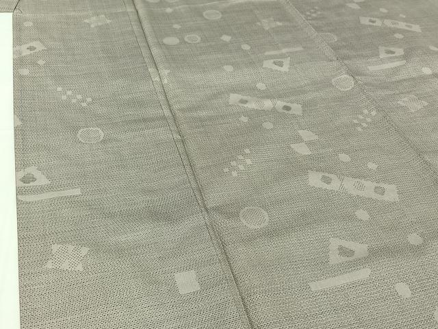 平和屋着物▽本場大島紬 単衣 150亀甲 幾何学文様 正絹 逸品 AABH8548jh