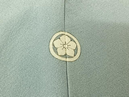 平和屋着物▽訪問着　単衣　友禅　作家物　風景枝梅文　暈し染め　正絹　逸品　AABH8549jh