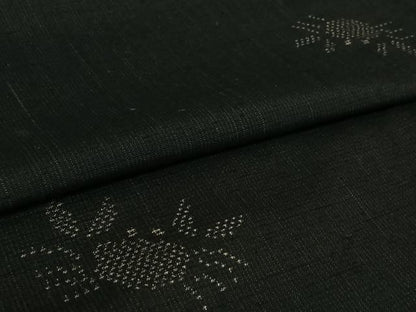 平和屋着物▽上質な紬　単衣　蟹　正絹　逸品　AABH8552jh