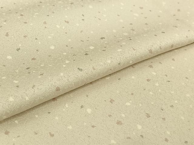 平和屋着物▽ジャパンオートクチュール　渡辺雪三郎　小紋　単衣　箔散らし文　銀彩　正絹　逸品　AABH8554jh