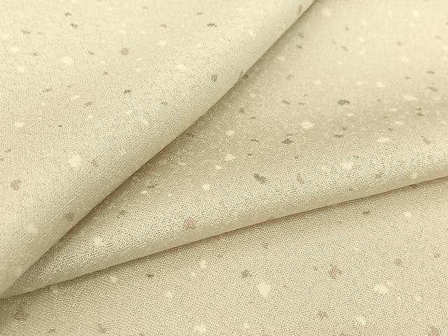 平和屋着物▽ジャパンオートクチュール　渡辺雪三郎　小紋　単衣　箔散らし文　銀彩　正絹　逸品　AABH8554jh