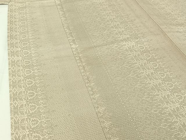 平和屋着物▽本塩沢　単衣　110亀甲　飾花文　正絹　逸品　AABH8556jh
