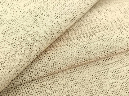 平和屋着物▽本塩沢　単衣　110亀甲　飾花文　正絹　逸品　AABH8556jh