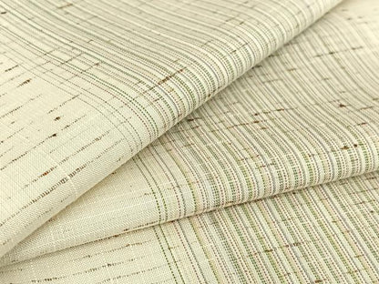 平和屋着物▽ぜんまい紬　単衣　縞　やまと誂製　正絹　逸品　AABH8559jh