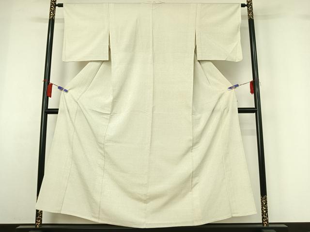 平和屋着物▽本塩沢　単衣　蚊絣　正絹　逸品　AABH8564jh