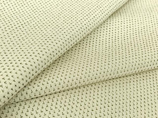 平和屋着物▽本塩沢　単衣　蚊絣　正絹　逸品　AABH8564jh