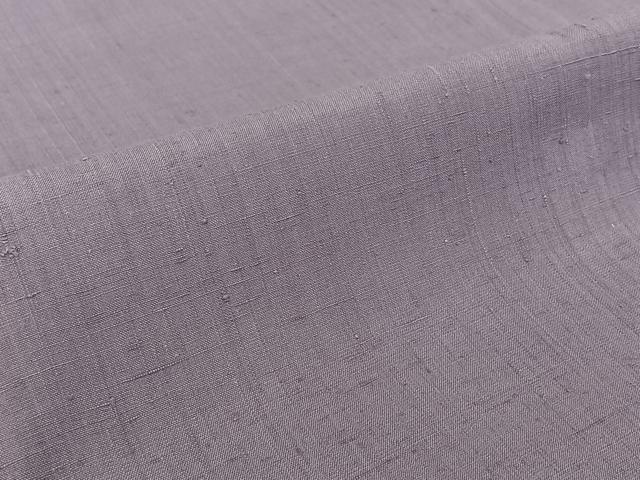 平和屋着物▽結城紬　単衣　色無地　鳩羽色　正絹　逸品　AABH8570jh