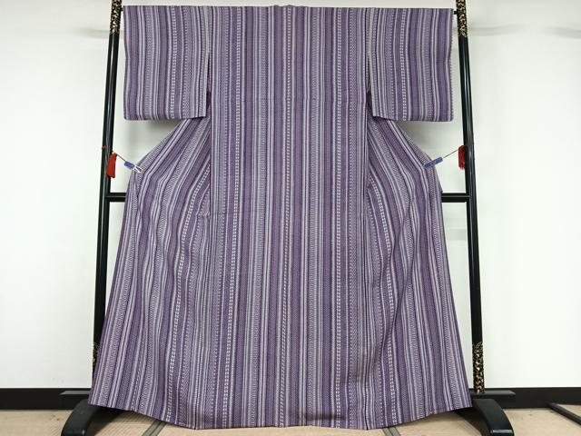 平和屋着物▽上質な小紋　単衣　吉祥花間道　正絹　逸品　AABH8572jh 平和屋着物▽上質な小紋 単衣 吉祥花間道 正絹 逸品 AABH8572jh