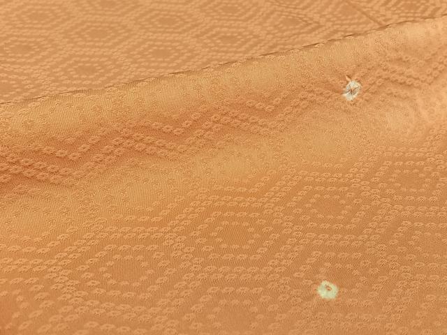 平和屋着物▽上質な小紋　単衣　絞り　鹿の子文様　正絹　逸品　AABH8573jh