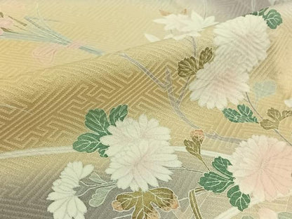 平和屋着物▽訪問着　単衣　花籬文　暈し染め　正絹　逸品　AABH8576jh