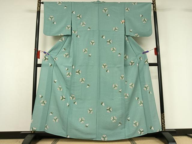 平和屋着物▽小紋　単衣　花丸文　洗える着物　AABH8581jh 平和屋着物▽小紋 単衣 花丸文 洗える着物 AABH8581jh