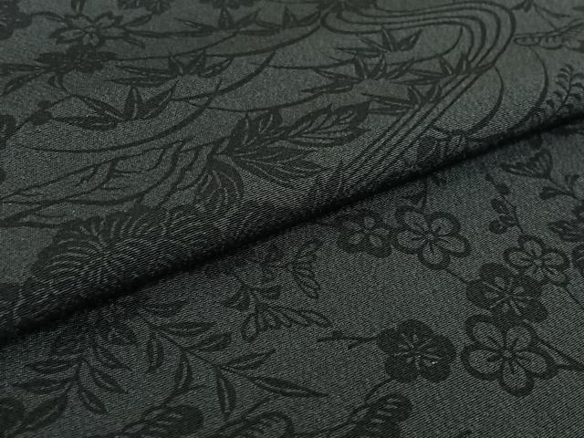 平和屋着物▽上質な小紋　単衣　流水花文　正絹　逸品　AABH8588jh 平和屋着物▽上質な小紋 単衣 流水花文 正絹 逸品 AABH8588jh