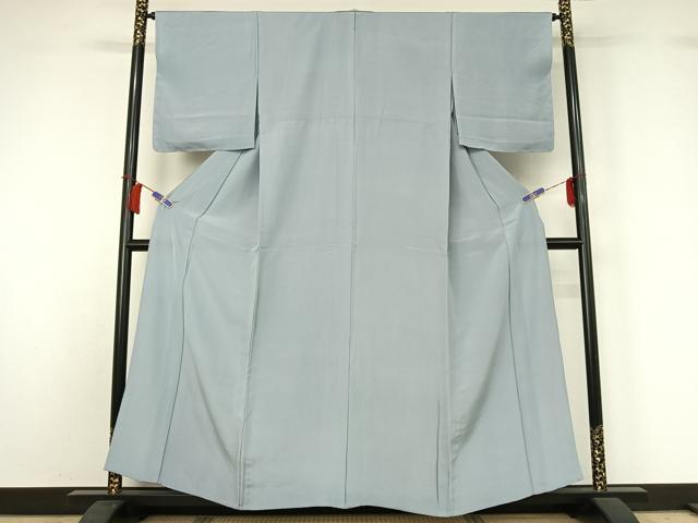 平和屋着物▽上質な色無地　単衣　秘色色　正絹　逸品　AABH8589jh
