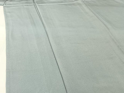 平和屋着物▽上質な色無地　単衣　秘色色　正絹　逸品　AABH8589jh