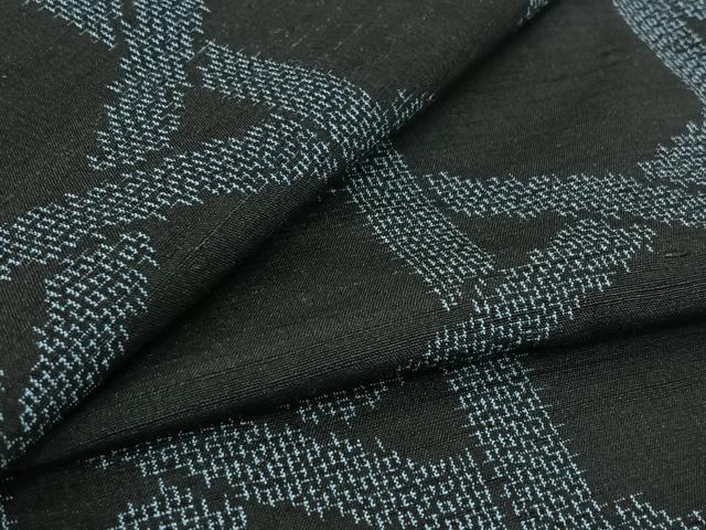 平和屋着物▽上質な紬　単衣　籬文　正絹　逸品　AABH8595jh