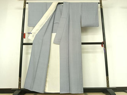 平和屋着物▽上質な色無地　単衣　淡藤色　正絹　逸品　AABH8598jh
