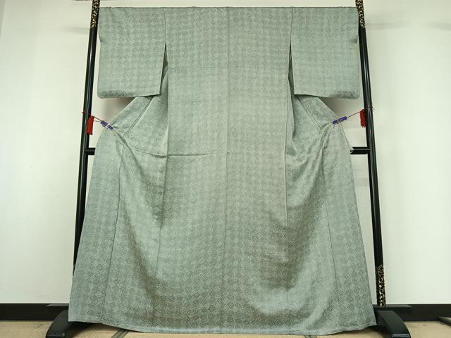 平和屋着物▽上質な小紋　単衣　幾何学文様　正絹　逸品　AABH8611jh 平和屋着物▽上質な小紋 単衣 幾何学文様 正絹 逸品 AABH8611jh