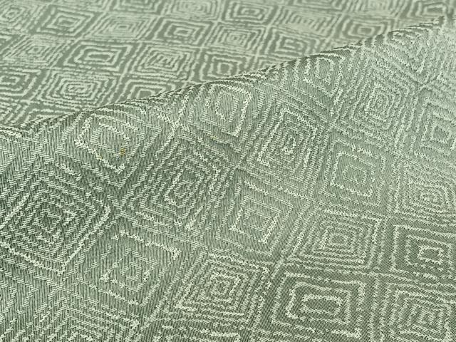 平和屋着物▽上質な小紋　単衣　幾何学文様　正絹　逸品　AABH8611jh