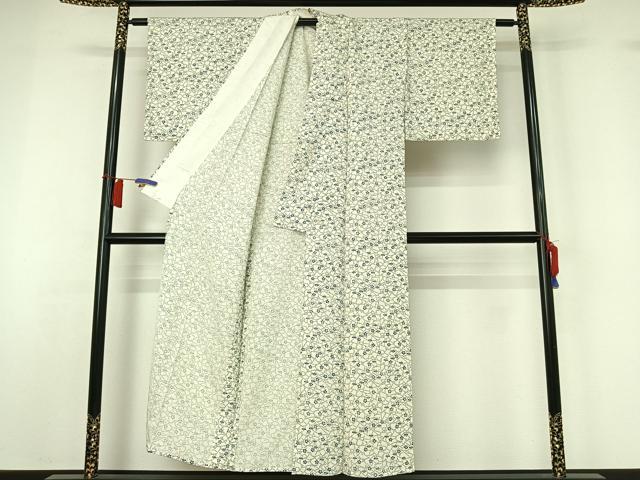 平和屋着物▽上質な小紋　単衣　舞花文　正絹　逸品　AABH8613jh 平和屋着物□上質な小紋 舞花文 正絹 逸品 CABF5786oyの通販 by 平和屋