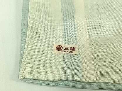 平和屋着物▽訪問着　無双　紗袷　紗×絽　枝花文　三越扱い　正絹　逸品　AABH8616jh