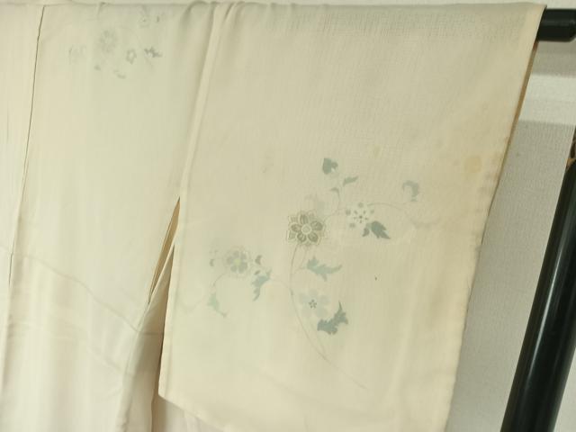 平和屋着物▽訪問着　無双　紗袷　紗×絽　手描き　草花文　三越扱い　正絹　逸品　AABH8618jh