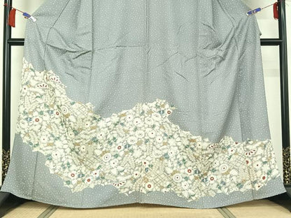 平和屋着物▽訪問着　単衣　辻が花　正絹　逸品　AABH8620jh