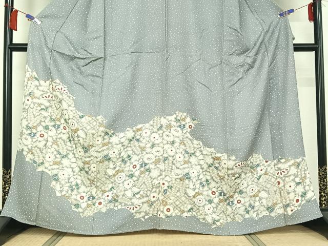 平和屋着物▽訪問着　単衣　辻が花　正絹　逸品　AABH8620jh