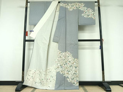 平和屋着物▽訪問着　単衣　辻が花　正絹　逸品　AABH8620jh