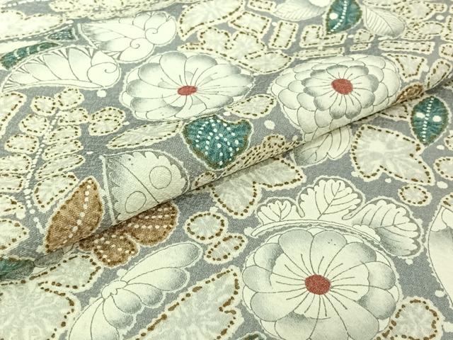 平和屋着物▽訪問着　単衣　辻が花　正絹　逸品　AABH8620jh