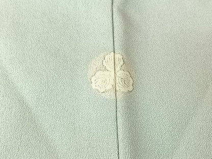 平和屋着物▽上質な色無地　単衣　水色　正絹　逸品　AABH8628jh
