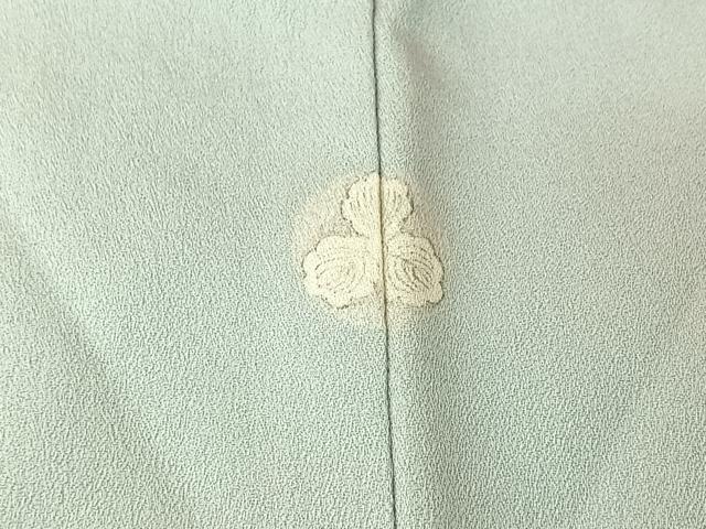 平和屋着物▽上質な色無地　単衣　水色　正絹　逸品　AABH8628jh