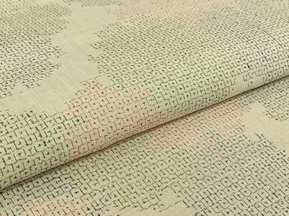 平和屋着物▽本場結城紬　単衣　80亀甲　雪輪文　正絹　逸品　AABH8634jh