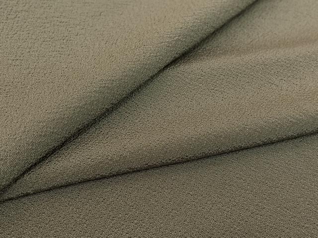 平和屋着物▽上質な色無地　単衣　利休鼠色　鬼しぼ縮緬　正絹　逸品　AABH8637jh 平和屋着物▽上質な色無地 単衣 利休鼠色 鬼しぼ縮緬 正絹