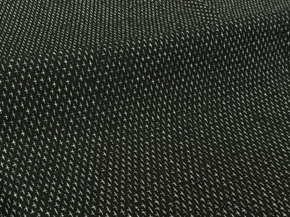 平和屋着物▽お召　単衣　十字絣　黒地　正絹　逸品　AABH8639jh