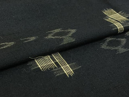 平和屋着物▽上質な紬　単衣　琉球絣　正絹　逸品　AABH8646jh