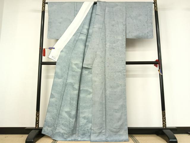 平和屋着物▽上質な小紋　単衣　霞文　暈し染め　やまと誂製　正絹　逸品　AABH8651jh