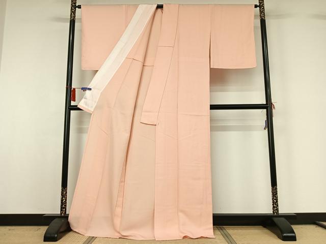 平和屋着物▽上質な色無地　単衣　虹色　正絹　逸品　AABH8656jh