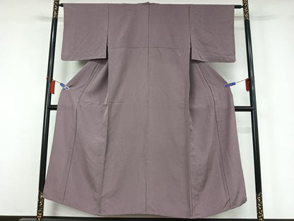 平和屋着物▽上質な色無地　単衣　薄色　正絹　逸品　AABH8662jh