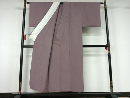 平和屋着物▽上質な色無地　単衣　薄色　正絹　逸品　AABH8662jh