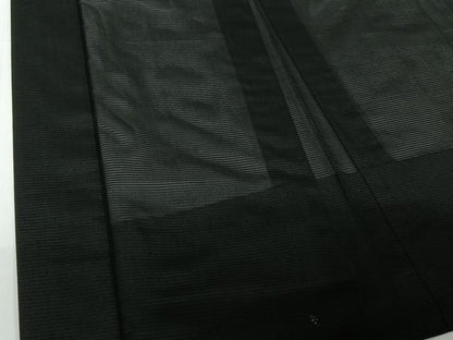 平和屋着物▽長羽織　スリーシーズン　春夏秋　塵除け　暗黒色　正絹　逸品　AABH8663jh