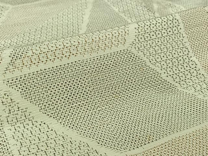 平和屋着物▽上質な紬　単衣　麻の葉文様　正絹　逸品　AABH8664jh