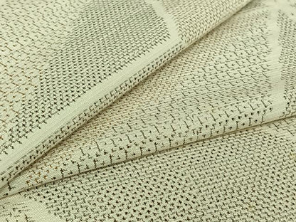 平和屋着物▽上質な紬　単衣　麻の葉文様　正絹　逸品　AABH8664jh